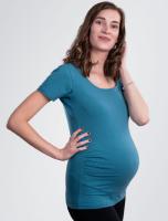 Tehotenské tričko krátky rukáv – Petrolejové